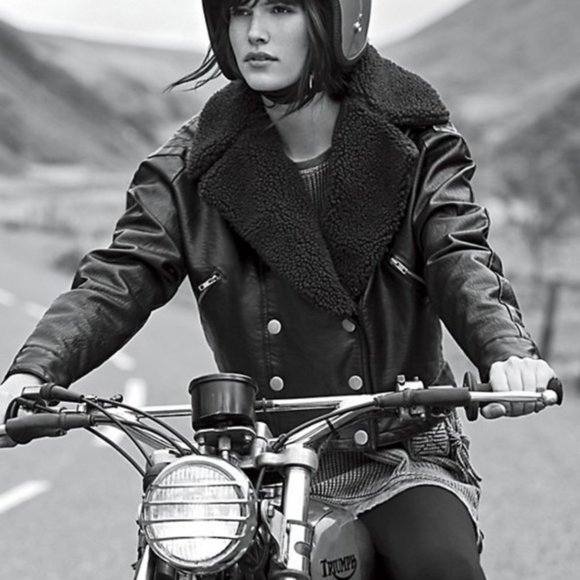 🆕 Free People Halen Vegan Leather Moto Jacket